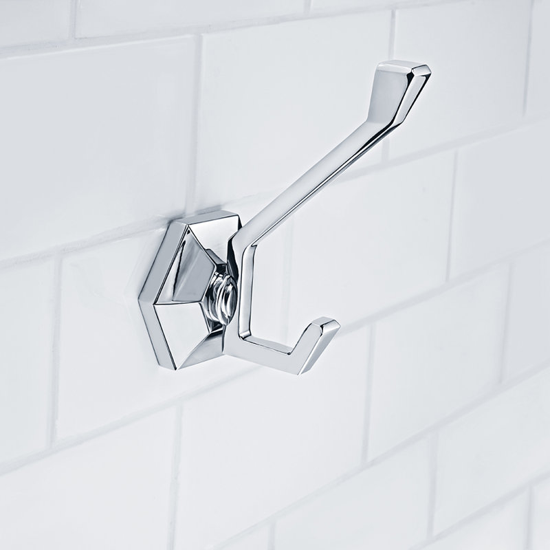 Mackintosh Wall Mounted Robe Hook, Polished Chrome