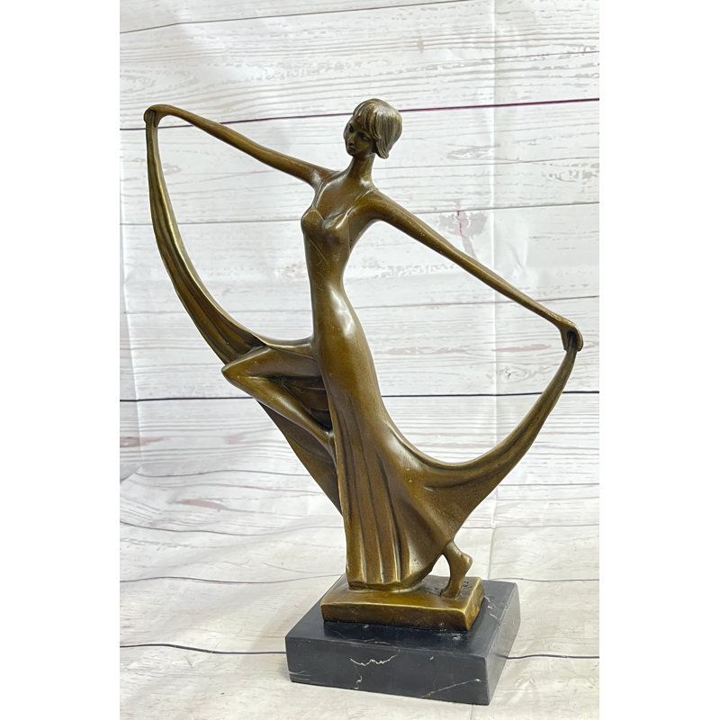 Sculpture Bairagi Slender Art Deco Dancer Showgirl