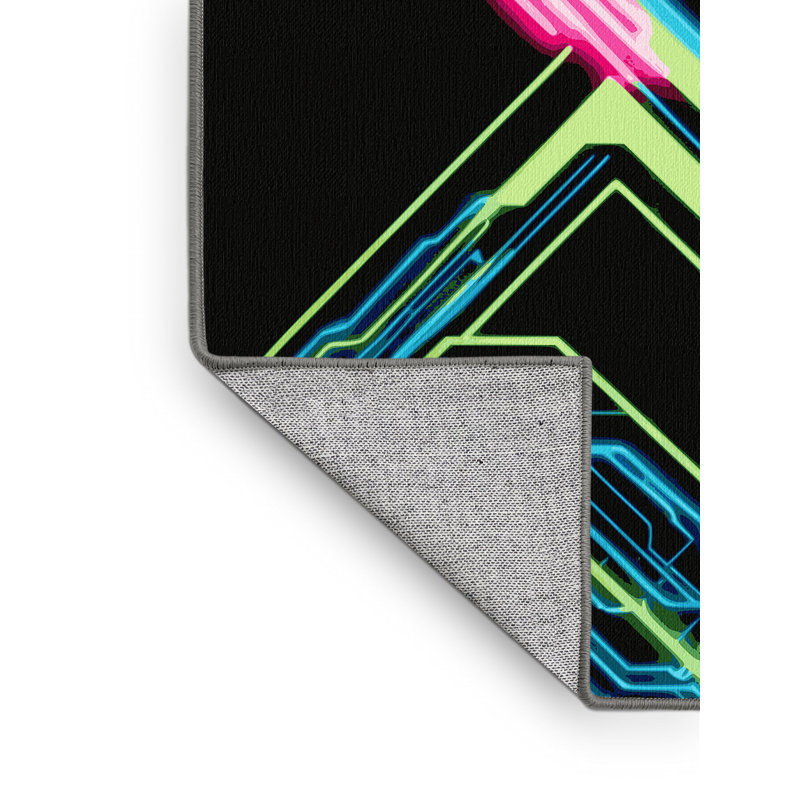 Fluorescent Echo Rug, Rectangle 2' x 3'