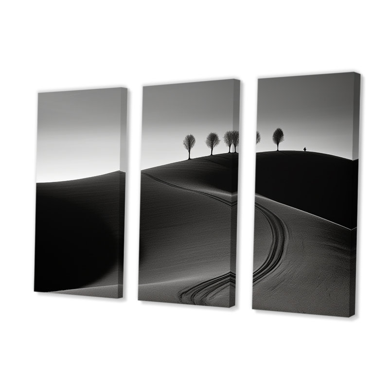 Ensemble de salon noir et blanc I - Road Wall Art, H 28 po x l 36 po x P 1 po