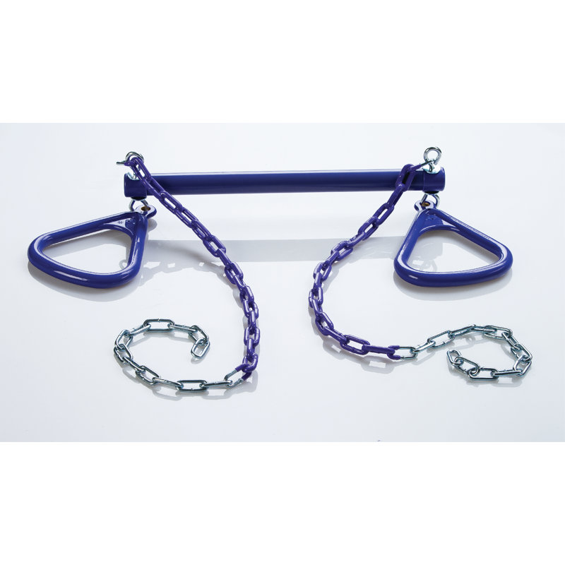 Barre trapézoïdale ultime avec anneaux triangulaires et chaînes, Violet