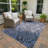 Machine Washable Indoor/Outdoor Chantille ACN2412 Botanical Rug-2068382822