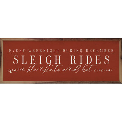 " During December Sleigh Rides Red "