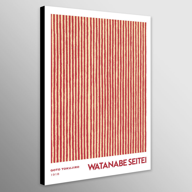 Red Stripes by Watanabe Seitei - Wrapped Canvas Art Prints, 117 cm H x 84 cm W