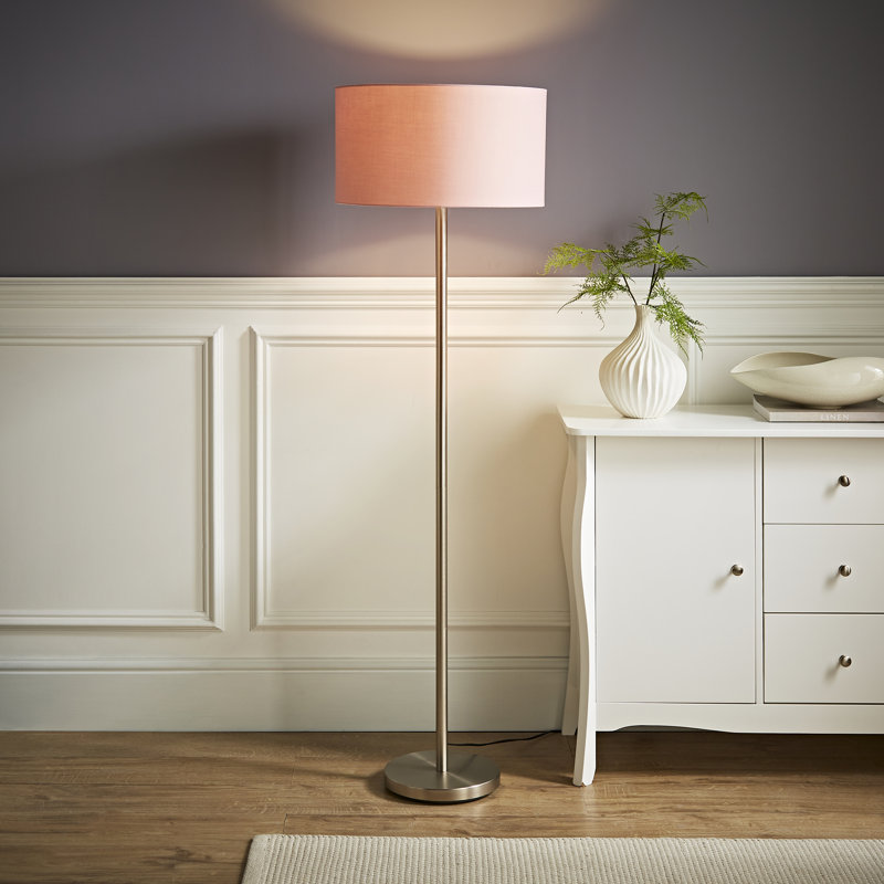 129cm Torchiere Floor Lamp, Pink