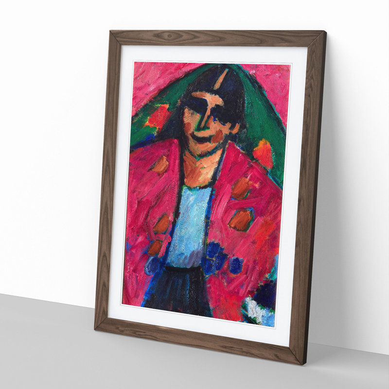 Portrait of a Woman Vol.4 by Alexej Von Jawlensky - Framed Print, 65cm H x 48cm W x 2cm D, Walnut Framed