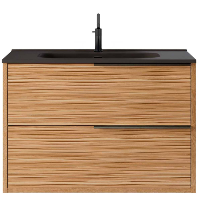 Meuble-lavabo mural simple 32 po Nora, Noir, 32" W