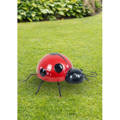 Outdoor Lady Bug Garden Statue or Wall Decoration 6" Tall