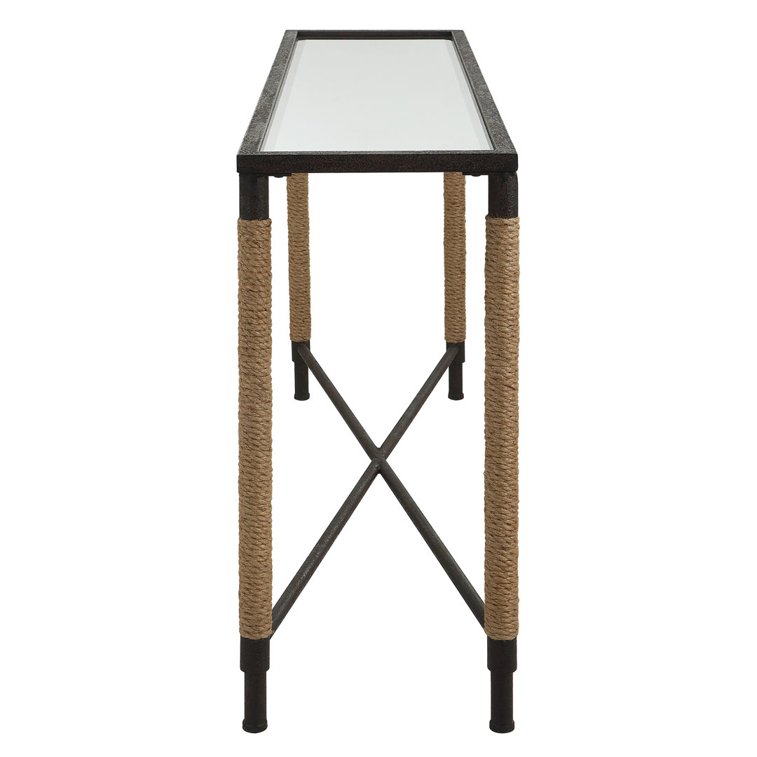 52'' Glass Top Console Table