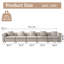 Canapé modulaire en velours 3 places Sadettin-2142641412