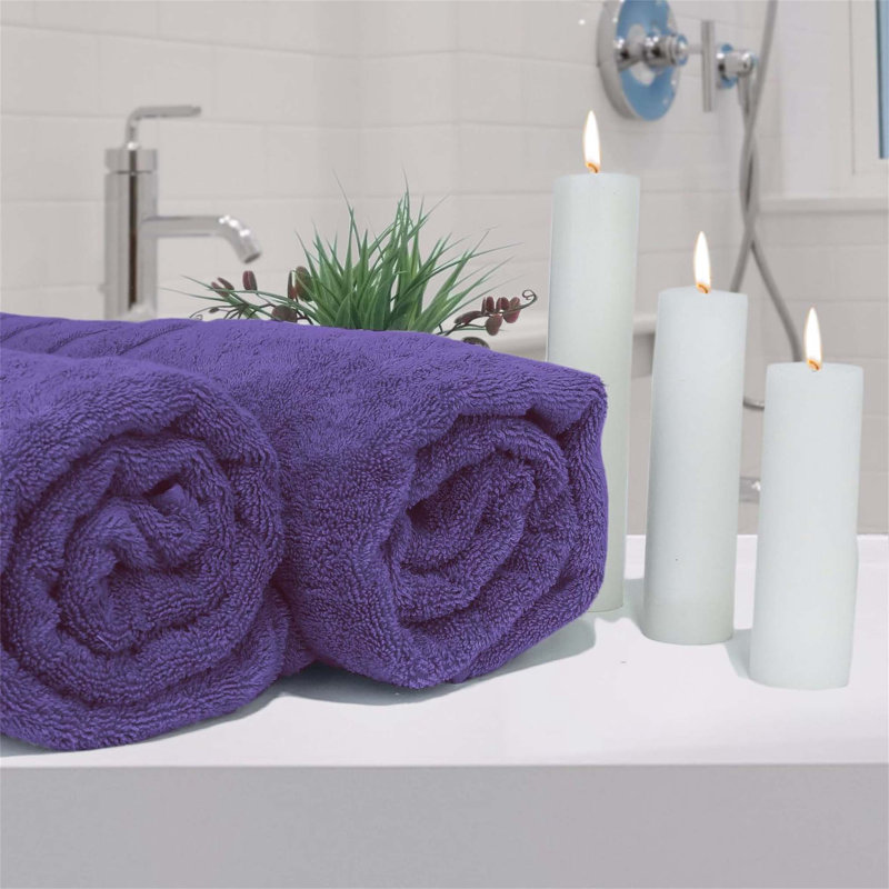 100% Cotton Bath Sheet, Purple