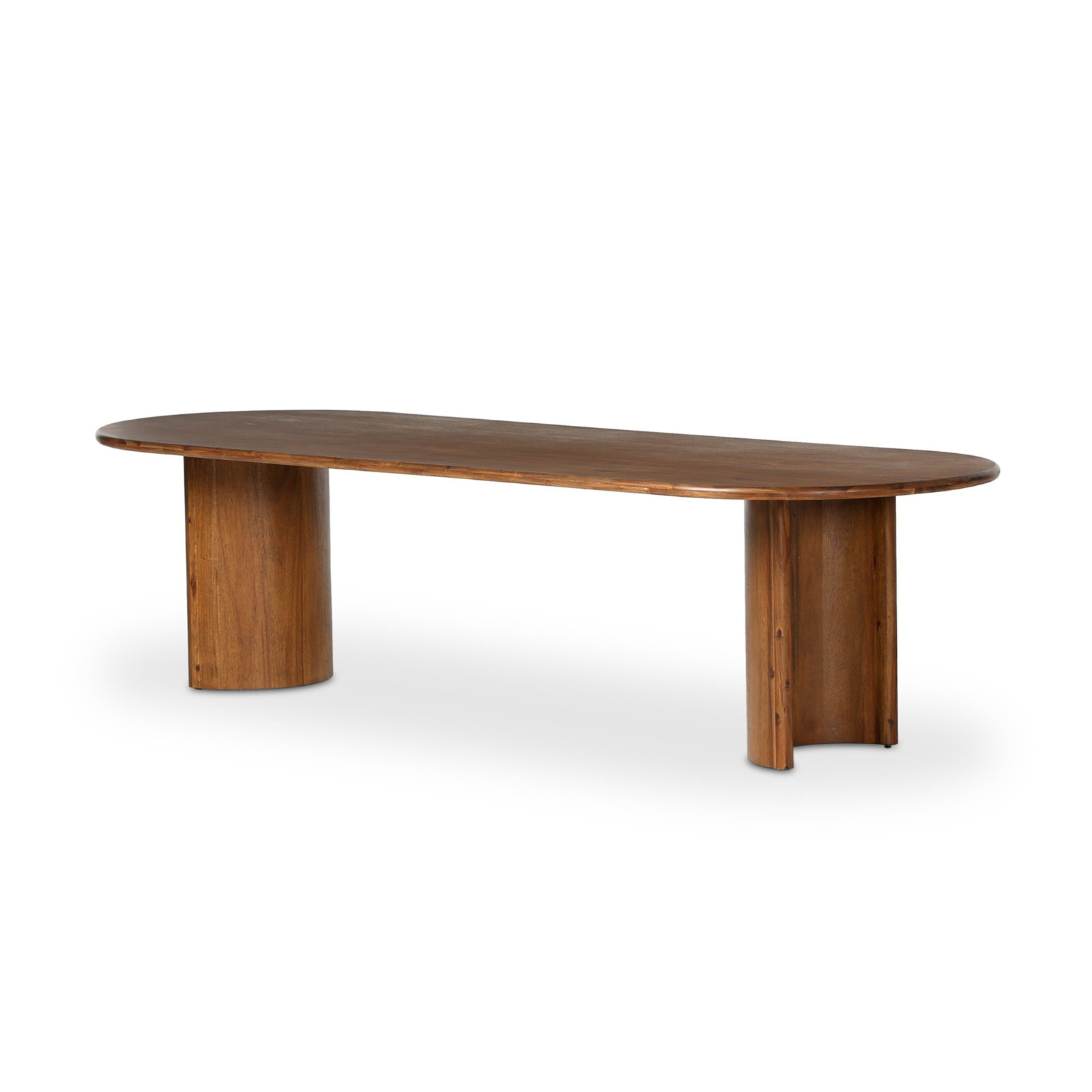 Haiden Solid Wood Dining Table, Seasoned Brown Acacia, 30" H x 118" W x 42" D