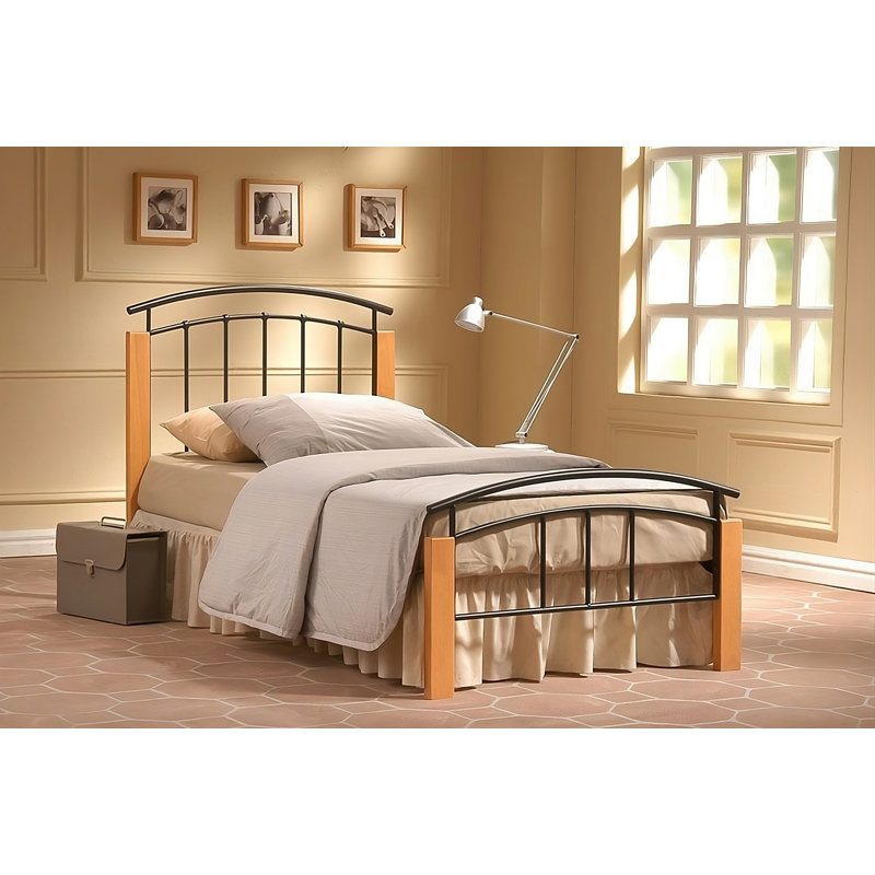 Solid Wood Bed, Single (3'), Black