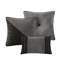 Ensemble de 7 très grands lits en velours côtelé gris - literie de luxe, édredon de taille abordable avec fonction de réduction du bruit, repos paisible-121269147-121269146