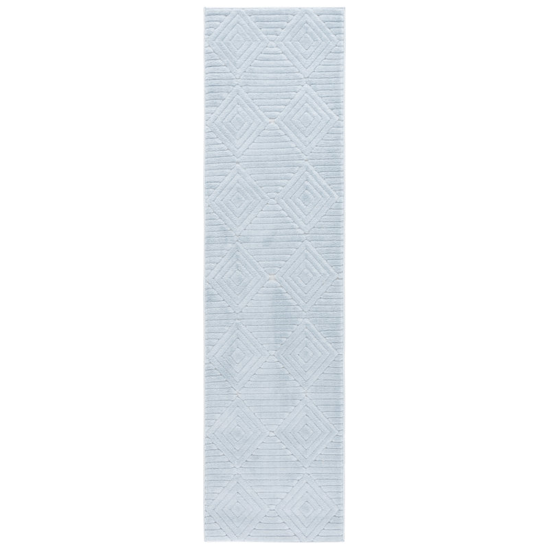 Tapis bleu Selena 684, Tapis de couloir 2 pi 2 po x 8 pi