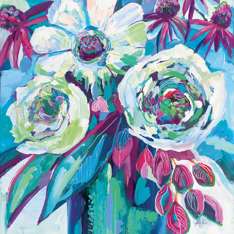 «Vision Jewel Crop», peinture sur toile tendue, H 20 po x l 20 po