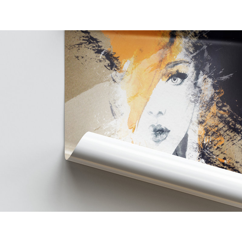 Modern Abstract Woman Portrait Canvas Art - Luxury Face Printed Wall Decor for Room, 80 cm H x 80 cm W, Wrapped Canvas