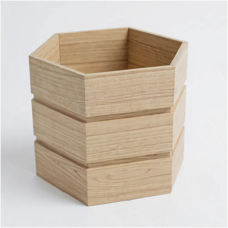 Grand pot à fleurs Hexagon Terrace - Brun cendré, Brun cendré, H 14,25 po x l 14,88 po x P 16 po