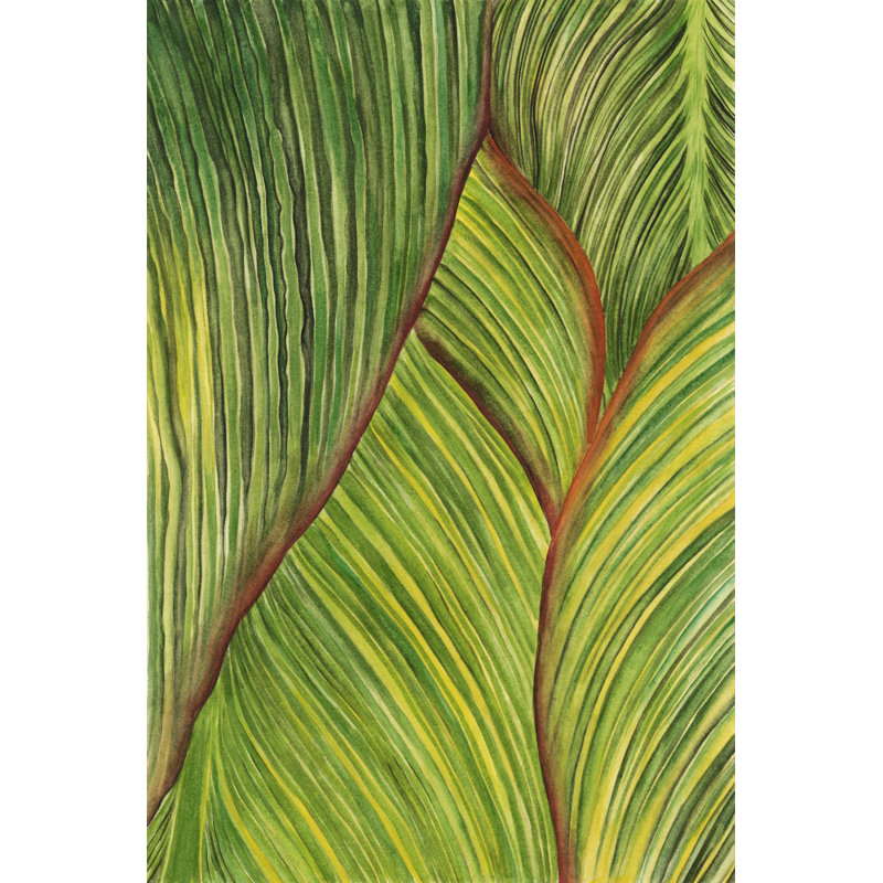 «Tropical Crop II», peinture sur toile, H 12 po x l 8 po