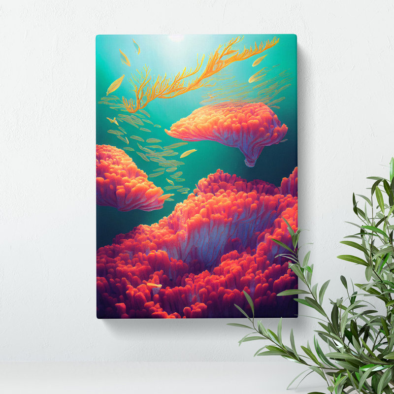 Beautiful Coral - Wrapped Canvas, 50cm H x 35cm W x 3cm D
