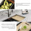 Robinet tout-en-un noir, évier de cuisine encastré 304T-88419454