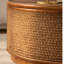 Table basse ronde en rotin avec couvercle relevable Boho