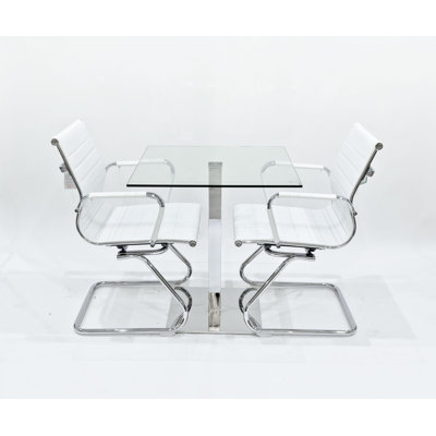 Derose 2 -Person Glass Dining Set