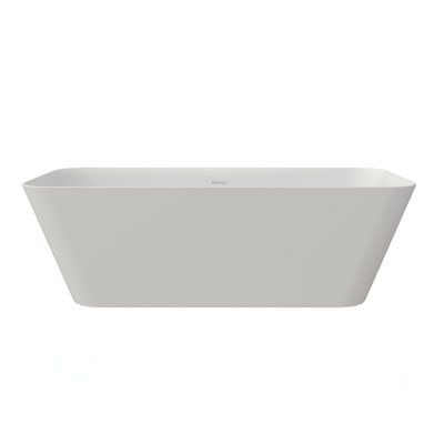 Baignoire de trempage à surface solide de 67 pouces - Baignoire profonde autoportante