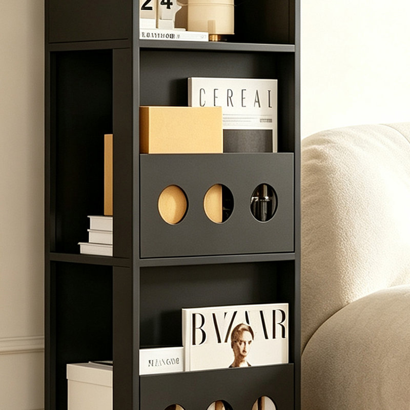 Tablette de rangement mobile, Noir