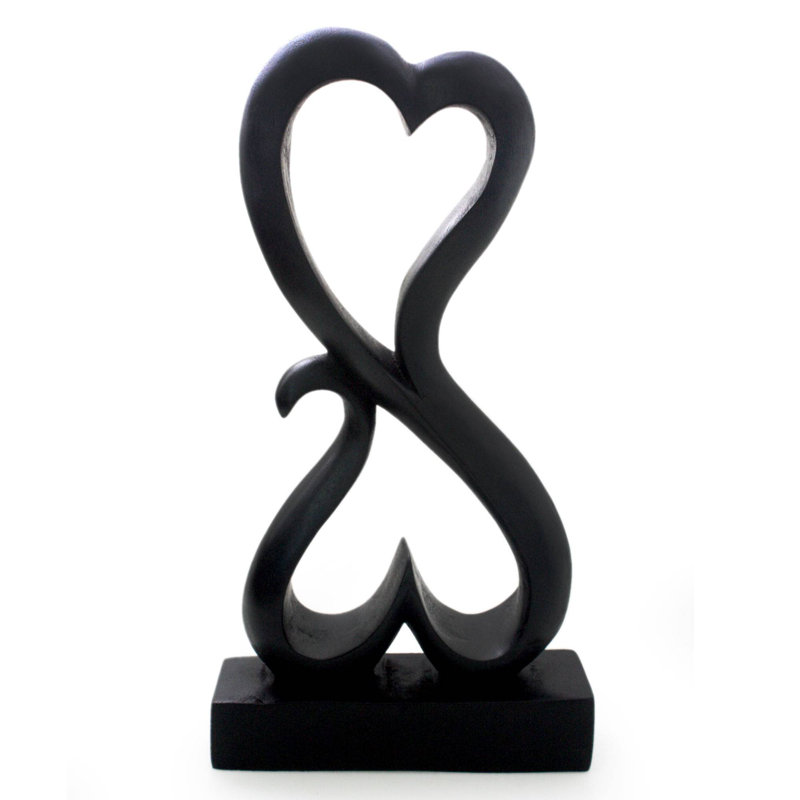 Sculpture en bois romantique fabriqué artisan Denn