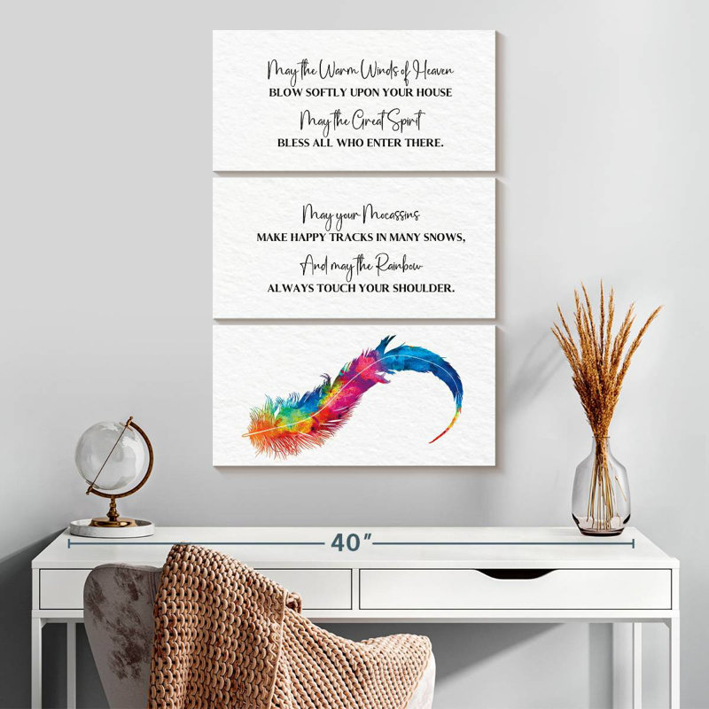 Tergel Feather Prayer, 32" H x 20" W