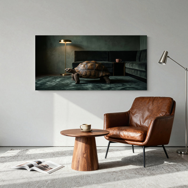 Turtle Living, reproduction d'art sur toile, ensemble de 1, L 46 po x H 24 po, Toile tendue