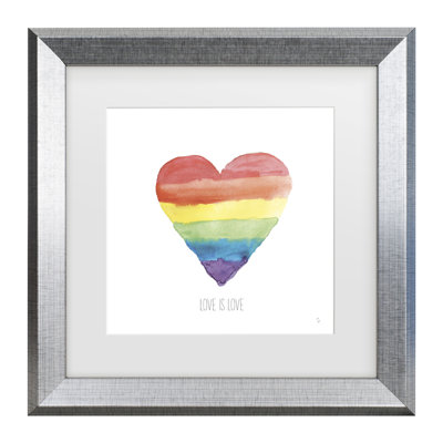 Bolog Sarah Adams Rainbow Pride II Love Matted Framed Art