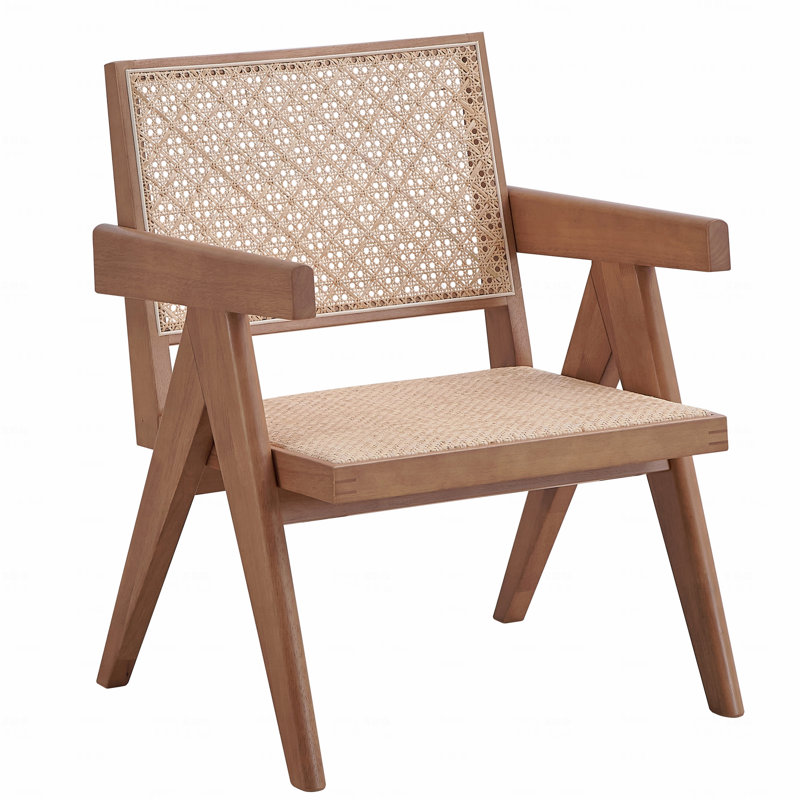 Fauteuil d'appoint beige et naturel