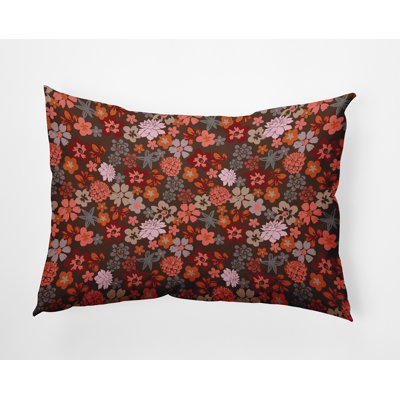 E By Design Polyester Lumbar Rectangular Indoor/outdoor Pillow Cover & Insert By In Brown