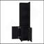 Armoire 2 portes Wenge avec 3 tablettes d'angle