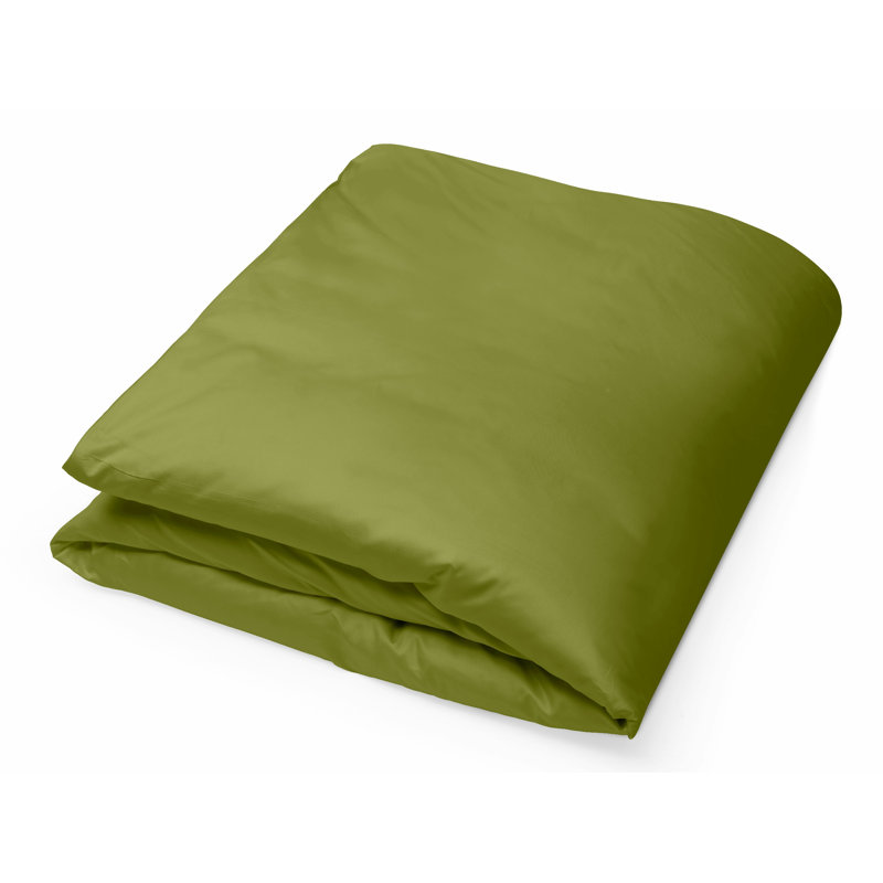 Raffaello Sateen Duvet Cover, Moss Green, King Duvet Cover