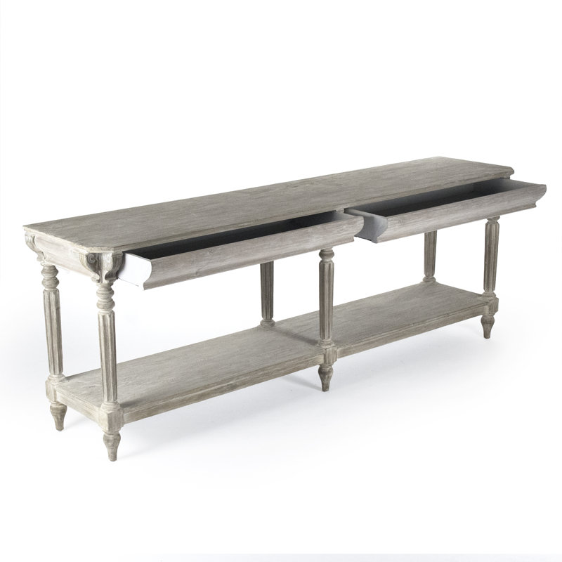 Bryce Console Table, 94.5" H x 34" W x 21.25" D, Gray