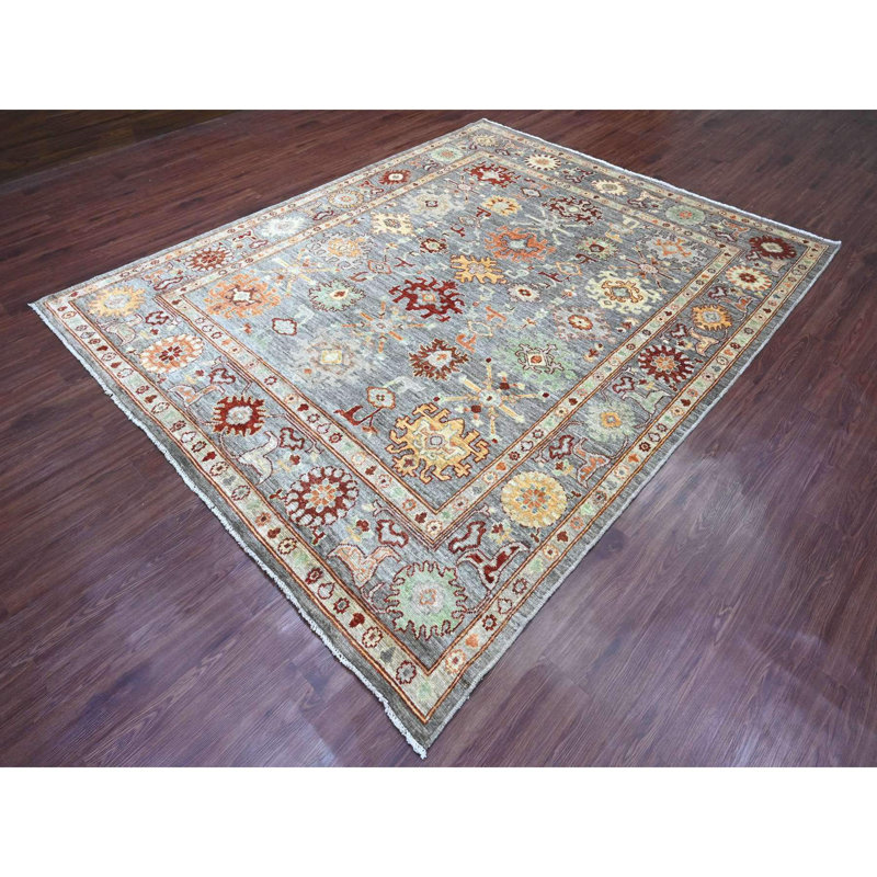 Tapis noué à la main 7 pi 10 po x 9 pi 9 po Angora