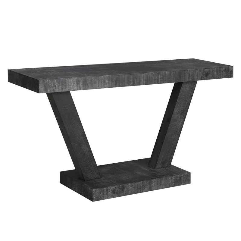 60 Inches Vintage Distressed Wood Entryway Bench With 2-Tier Solid Wood Veneer Storage Cabinet, Rustic Wide Design For Hallway, Living Room & Behind Sofa, Antique Black
