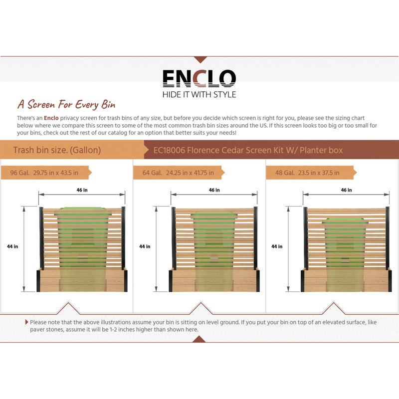 Cedar Freestanding Vinyl Privacy Screen with Planter Box