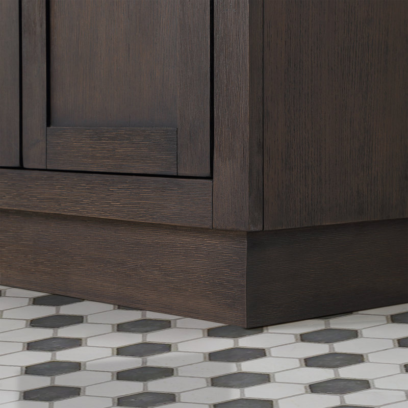 Ashanda 72'' W Single Vanity, Brown Oak