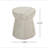 Outdoor Travertine Concrete Side Table-679502261