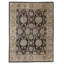 Hand Knotted Wool Oriental Area Rug in Black And Gold