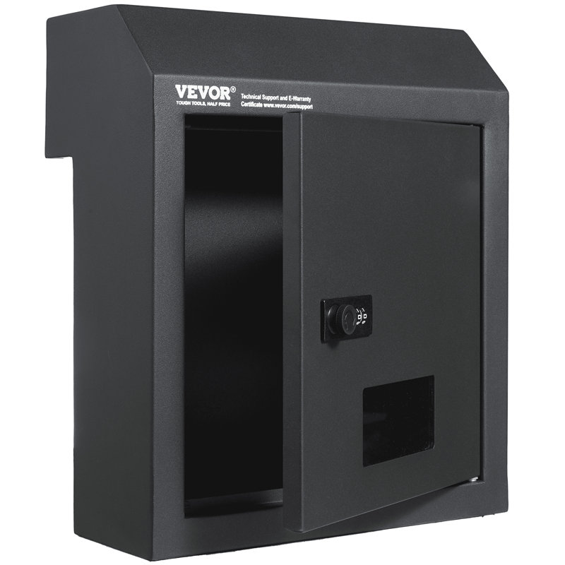 Steel Wall Mounted Mailbox, Gray