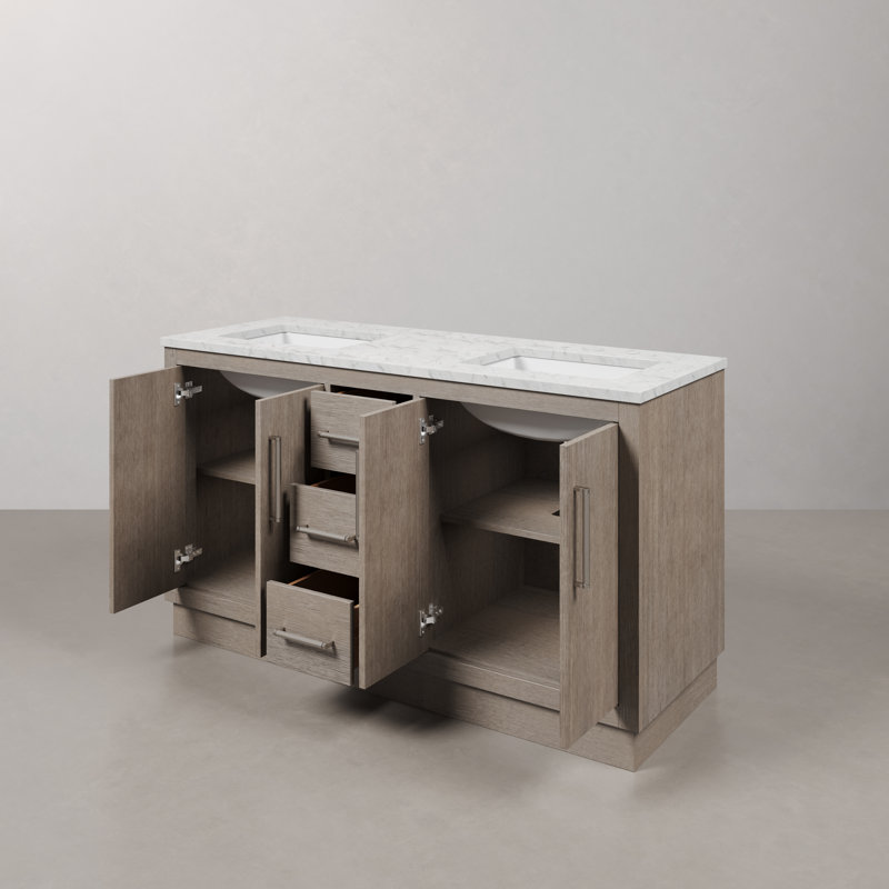 Hugo 60'' W Vanity, Chrome