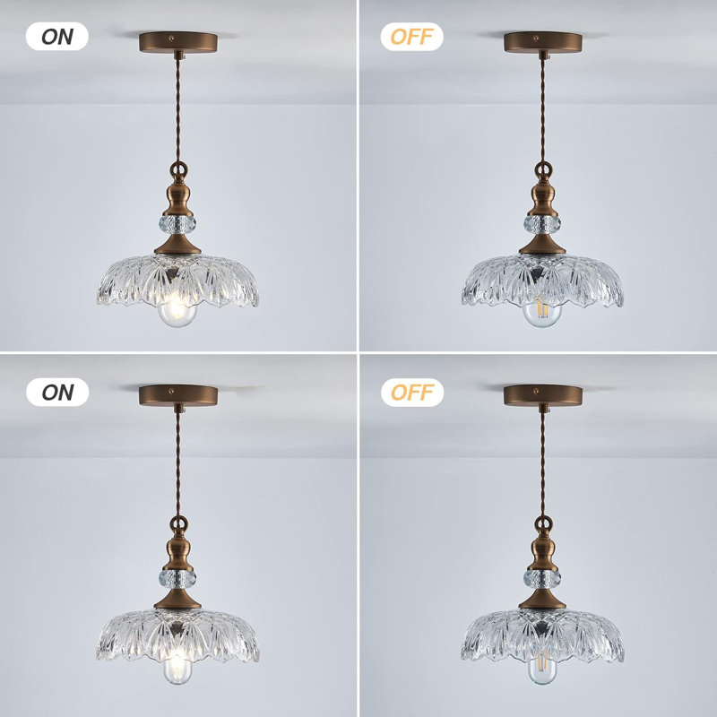 Vintage Glass Pendant Light