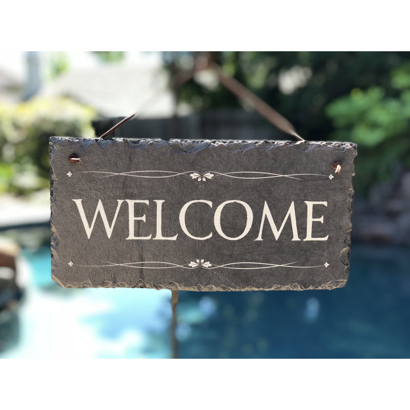 Décoration murale Ireen Welcome, Sans trou, H 8 po x l 18 po