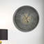 Cottrill Metal Gear Wall Clock for Living Room, Roman Number Modern Clock For Bedroom