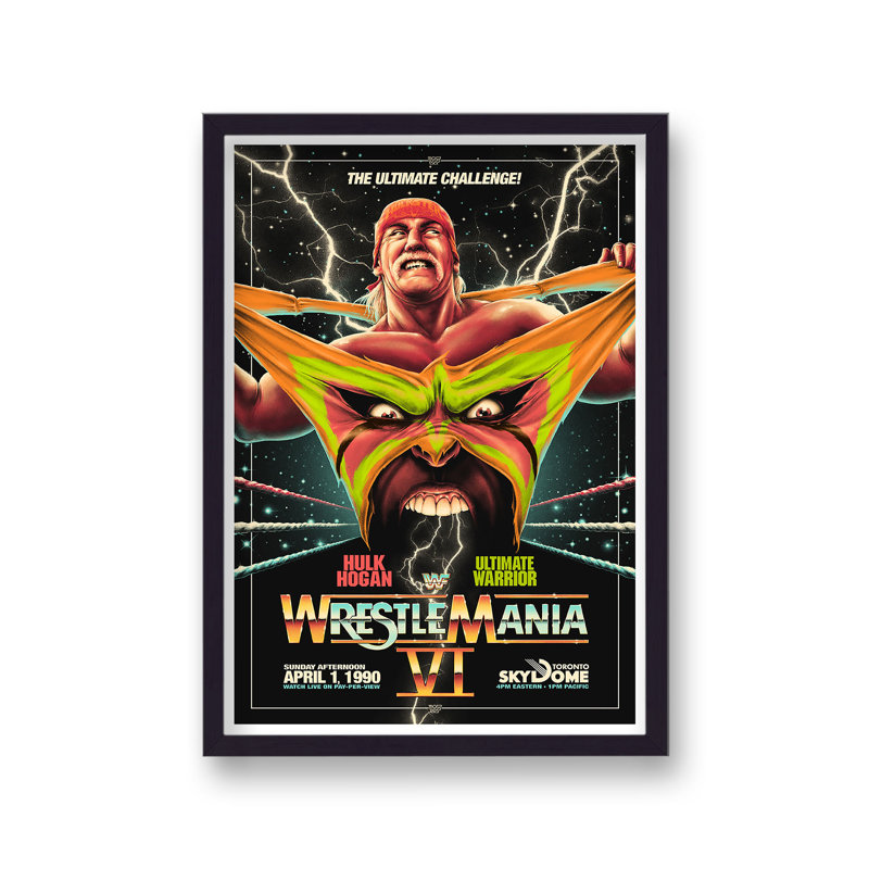 Wrestlemania VI Hulk Hogan Reimagined Poster - Single Picture Frame Print